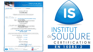 Certification NF EN 15085 soudure sncf
